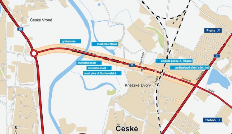Severní spojka byla zakreslena do územního plánu Budějc