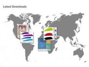 Mapka, znázorňující poslední deset nákupů každého z autorů