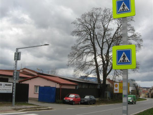 Upravený přechod na ulici Znojemská