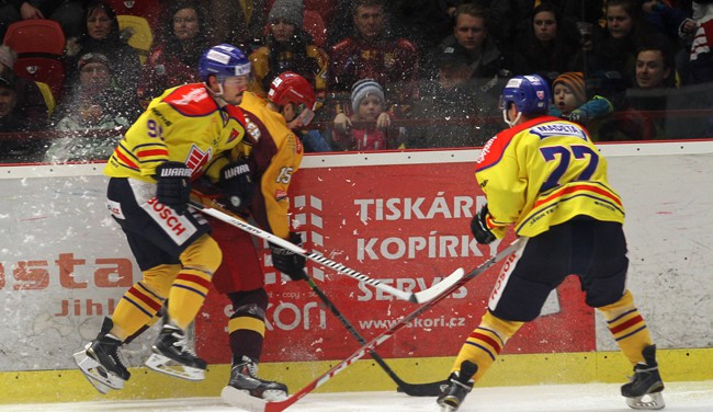 Dukla Jihlava zvládla šlágr s Českými Budějovicemi, už podruhé je doma porazila 4:2