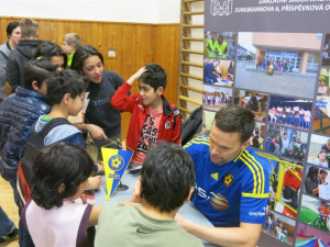 Fotbalisté na návštěvě jihlavské základní školy Jungmannova