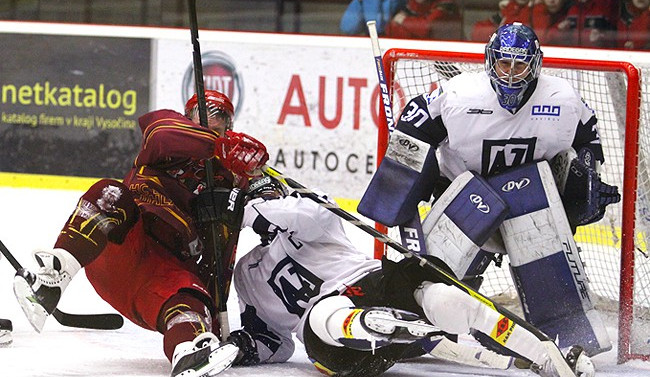 Dukla Jihlava v play-off poprvé prohrála, Havířov jí zasadil pět ran