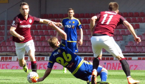 Vysoká prohra na konci sezóny. Sparťan Lafata sestřelil Vysočinu pěti brankami
