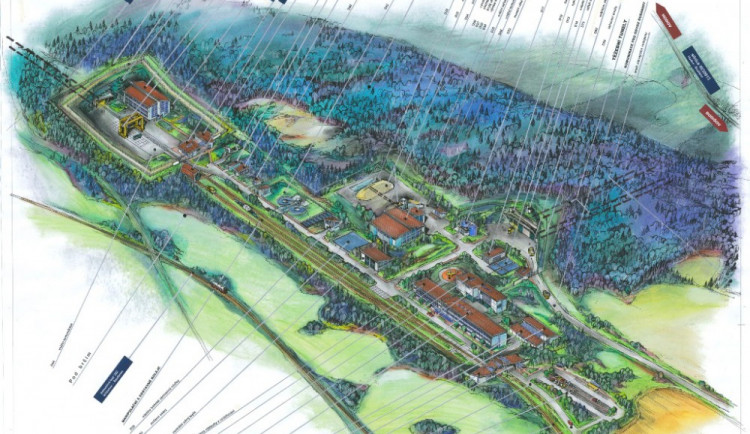 Ukázka areálu hlubinného úložiště