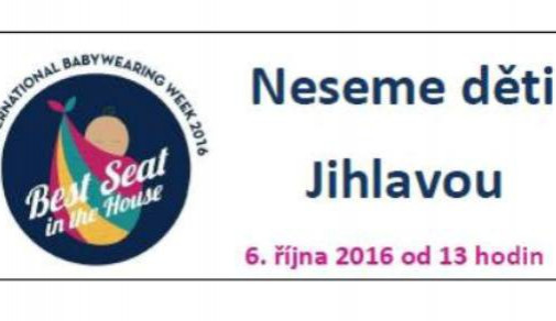 Nosíte děti v šátku či nosítku? Pak přijďte ve čtvrtek na procházku na jihlavské náměstí 