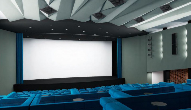 Studie interiéru kina ve Žďáru nad Sázavou