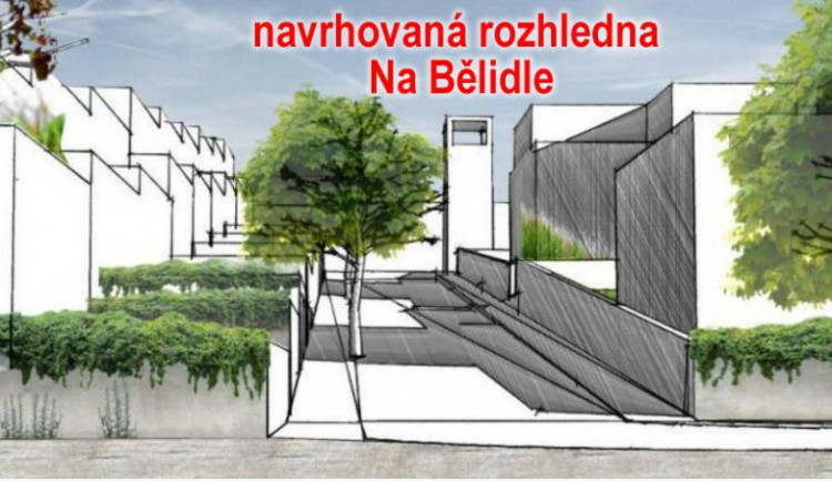 Návrh rozhledny v lokalitě Na Bělidle 