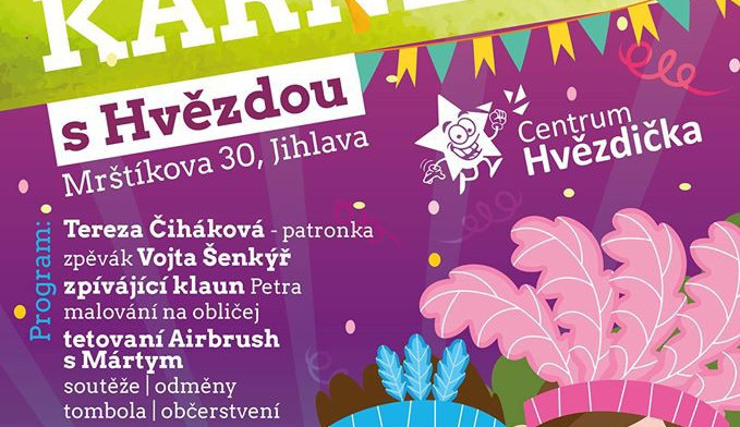 Nadační fond Šťastná hvězda slaví tři roky fungování. Přijďte je oslavit v sobotu na dětský karneval