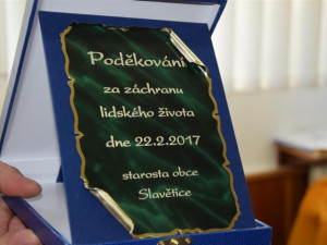 amětní poděkování za záchranu lidského života