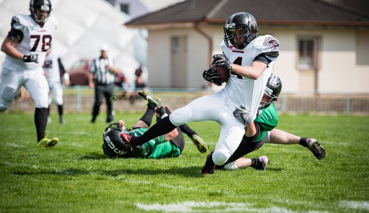 Třetiligová premiéra vyšla na výbornou. Vysočina Gladiators si smlsli na Bucks výsledkem 54:0