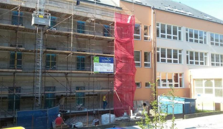 Rekonstrukce čelní strany staré budovy Gymnázia Havlíčkův Brod