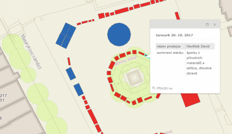 Mapka s přehledem prodejců