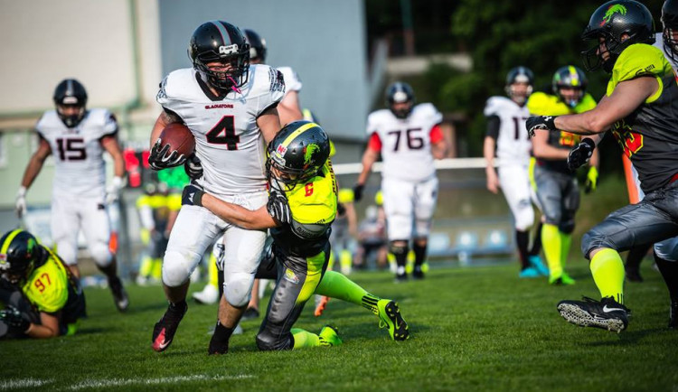 Gladiators nedali Hradci Králové šanci, po drtivé výhře 67:0 mají třetí triumf v řadě