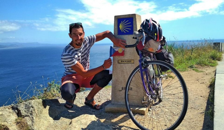Na kole z Jihlavy až do slavného Santiaga. Jan Mráz urazil více než 3 tisíce kilometrů