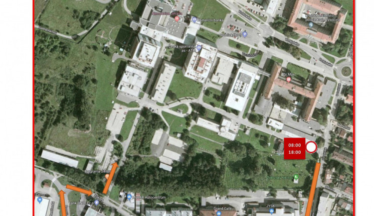 Schéma objízdné trasy