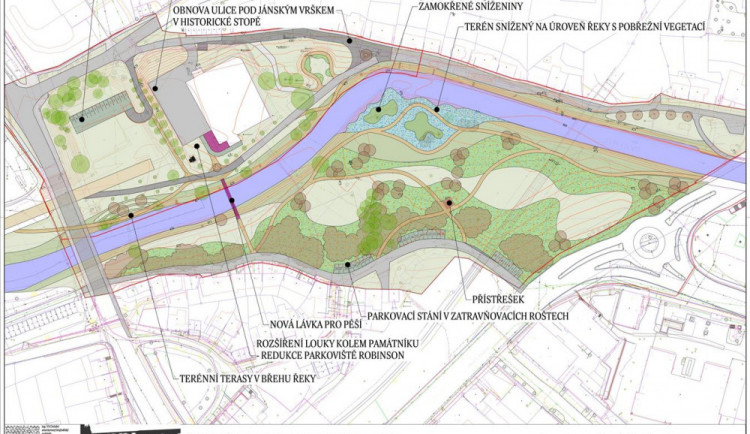 Radnice plánuje druhou schůzku s veřejností. Mluvit se bude o úpravách údolí řeky Jihlavy