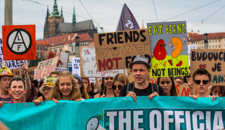 FOTO, VIDEO: Kočka, pes i kráva, mají svoje práva! Volali lidé v rámci pochodu za práva zvířat