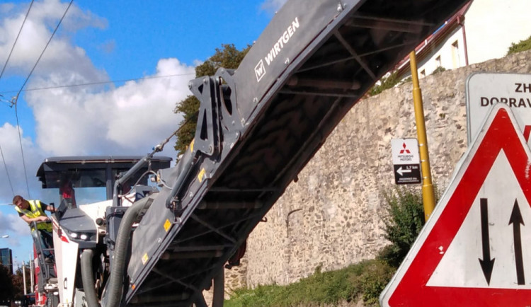 Dnešní práce na Hradební ulici