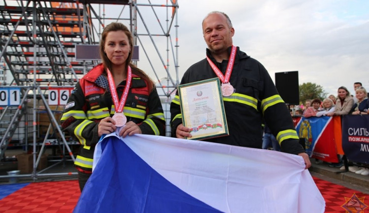 Jihlavský hasič Viliam Klein získal dvě medaile na mezinárodních závodech v Bělorusku