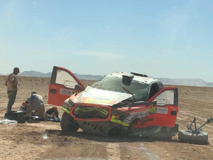 Jihlavák Martin Prokop měl v Maroku nehodu. Navigátora transportoval vrtulník do nemocnice