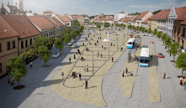Vizualizace, možná podoba Karlova náměstí v Třebíči