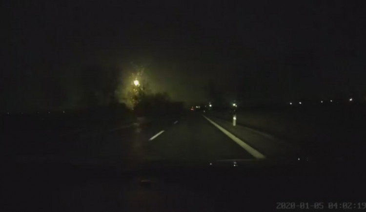 Bolid nad severním obzorem