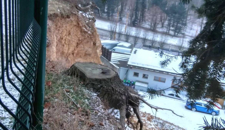 Stav na jihlavském hřbitově v lednu 2019