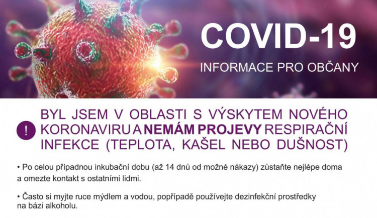Lidé na Vysočině najdou ve schránkách leták. Shrne základní pravidla o koronaviru