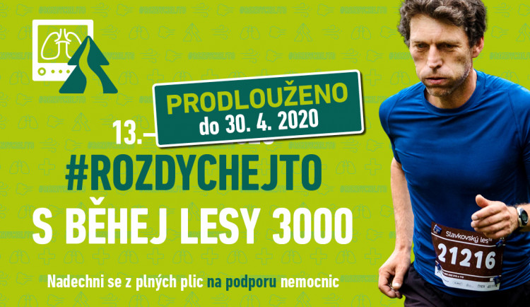Výzva #rozdychejto s Běhej lesy 3000 je prodloužena do konce dubna