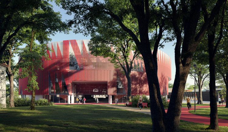 Chystaná víceúčelová aréna Jihlavy podobou fasády připomene ježka