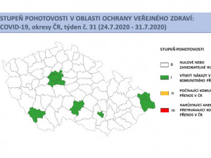 Jihlavsko je na covidové mapě zelené s prvním stupněm rizika