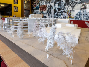 Prohlédněte si model Horácké arény. Již ve středu před zápasem jihlavské Dukly