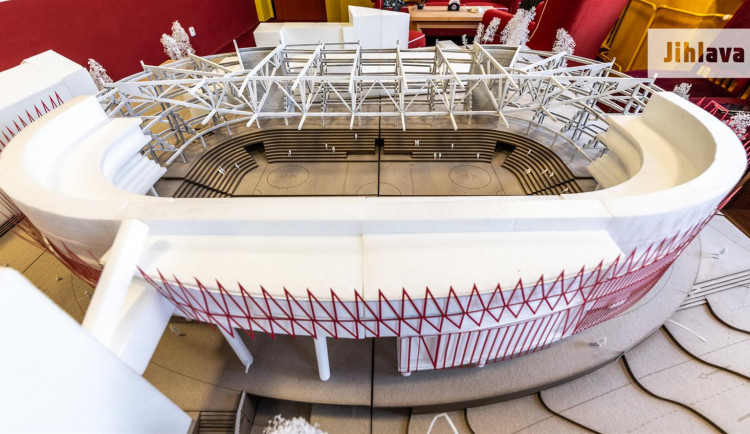 Prohlédněte si model Horácké arény. Již ve středu před zápasem jihlavské Dukly 