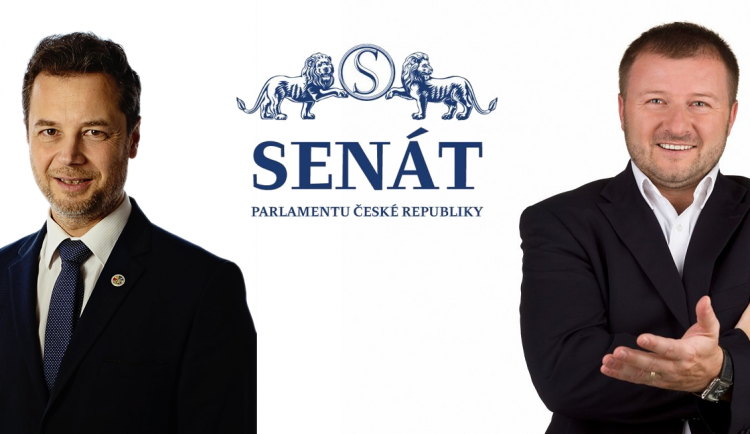 Vítězové senátních voleb na Vysočině Josef Klement (KDU-ČSL) a Jaroslav Chalupský (ČSSD)