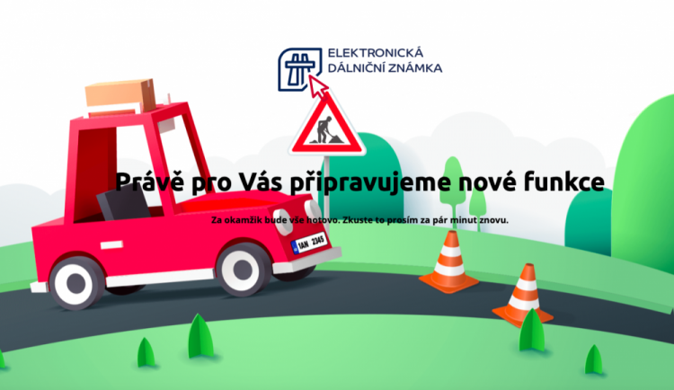 Dnes byl spuštěn prodej elektronických dálničních známek. E-shop ale nefunguje