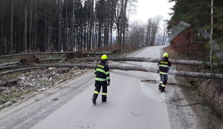 Vysočinu potrápil silný vítr. Některé silnice musely být uzavřeny
