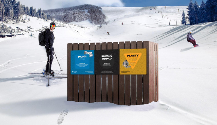 Davy turistů mohou na horách třídit odpady do speciálních třikošů