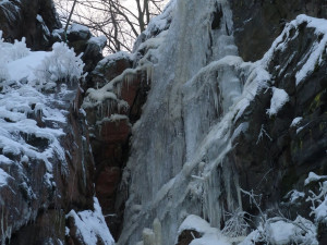 Ledopád na skále ve Víru, stav k 17. lednu 2021