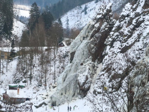 Ledopád na skále ve Víru, stav k 17. lednu 2021