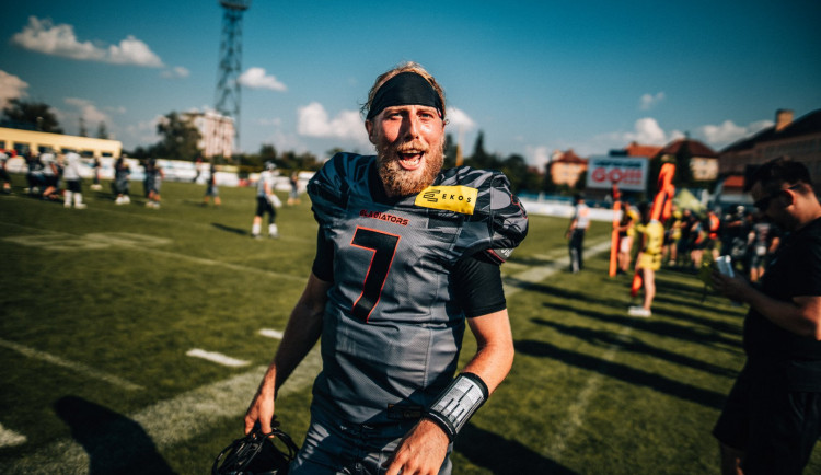 Joey Bradley po vítězném zápase.