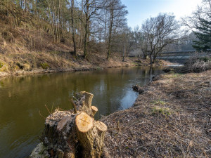 Přípravy pro stavbu při ulici Helenínská