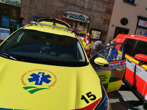 Den záchranářů ve Velkém Meziříčí: Lidé viděli nehodu motorkáře, který vyrazil v džínách a tričku