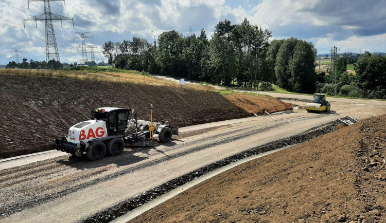 Výstavba obchvatu Havlíčkova Brodu, foto ze září 2021
