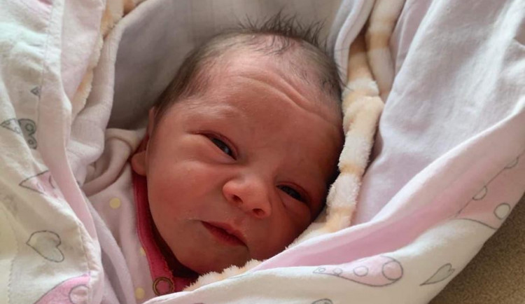 První miminko roku 2022, které se narodilo v havlíčkobrodské porodnici, Malvína Šimková