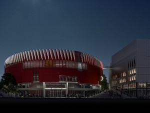 Aktuální pracovní verze vizualizaceběrové řízení na stavbu Horácké arény za 1,4 miliardy. Podívejte se na úpravy projektu