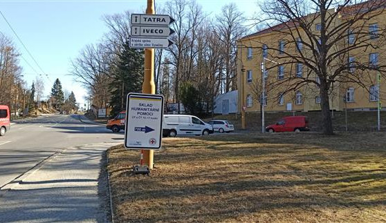 V Jihlavě se otevřel sklad humanitární pomoci. Materiál hlavně pro uprchlíky mohou nosit občané i firmy