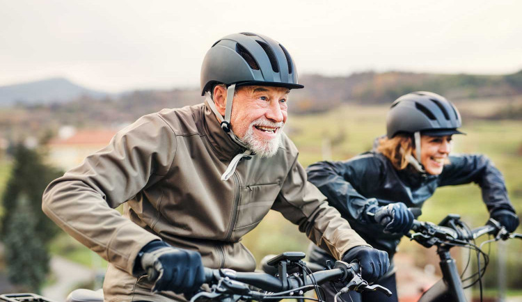 Active-Senior-Couple-With-Electric-bike