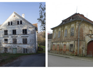 Barokní vila v Telči už roky chátrá. Stejný osud má i mlýn, kde v minulosti bývala továrna na luxusní látky