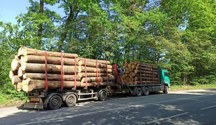 Policisté si počíhali na kladaře. Odmítl kontrolní vážení, schytal maximální stotisícovou pokutu