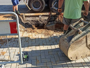 Oprava poruchy na Žižkově ulici